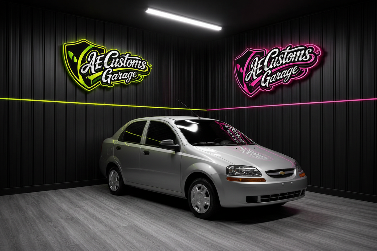 Chevrolet Aveo en AE Customs Garage