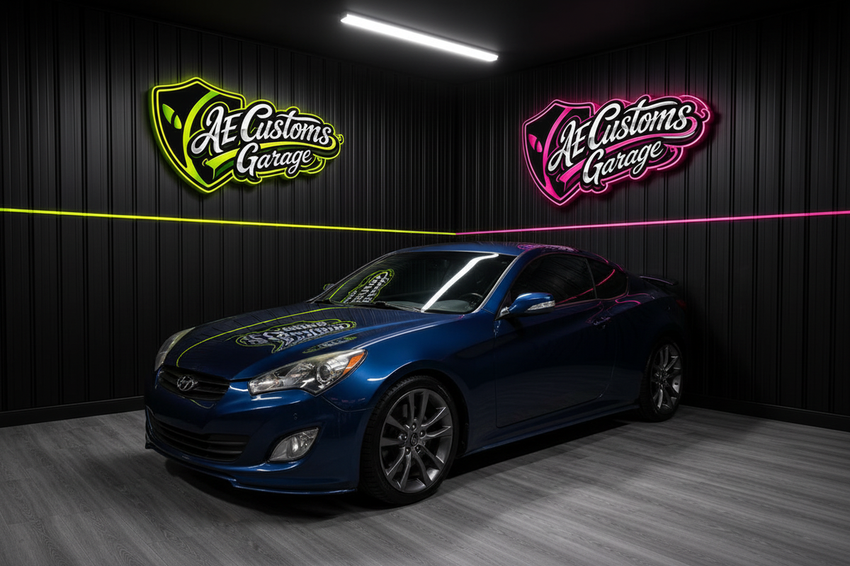 Hyundai Genesis Coupe en AE Customs Garage