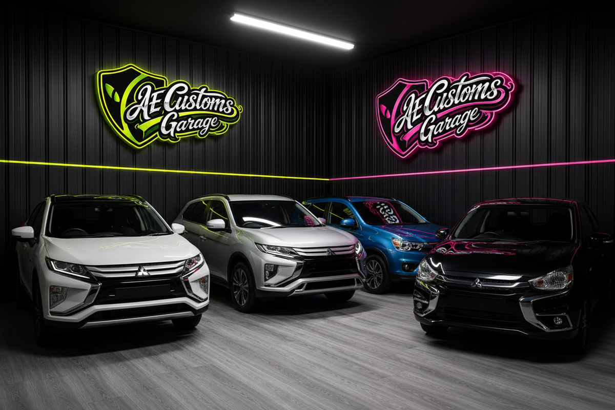 Mitsubishi Autos y SUVs en AE Customs Garage