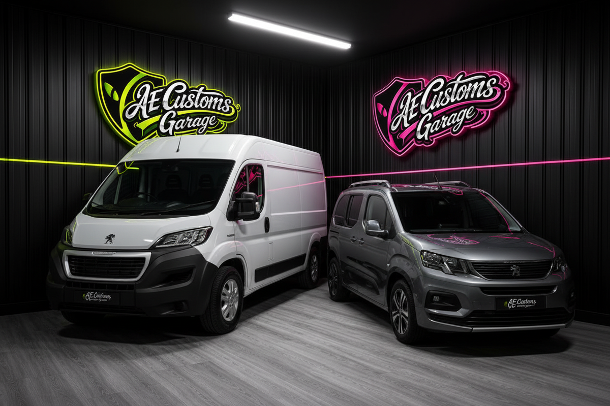 Peugeot Boxer y Rifter en AE Customs Garage