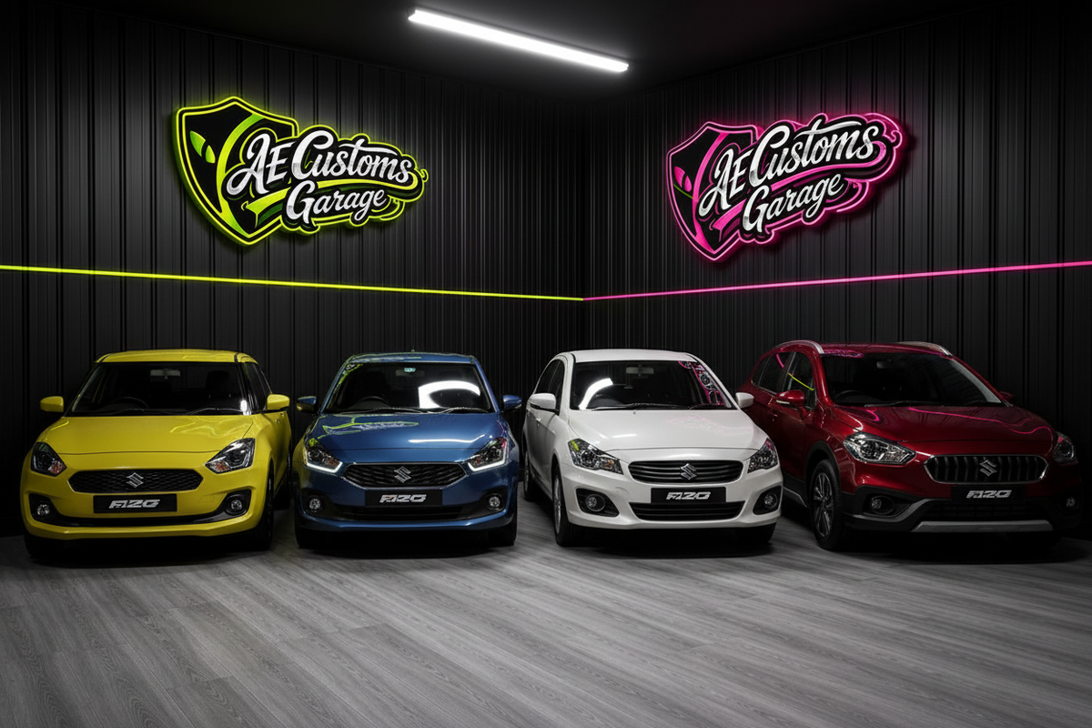 Suzuki Swift, Baleno, Ciaz y S-Cross en AE Customs Garage