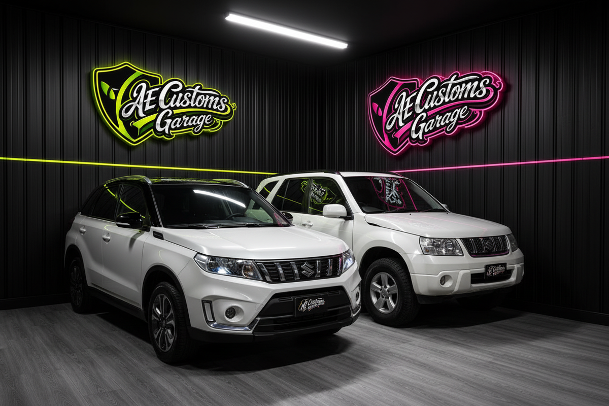Suzuki Vitara y Grand Nomade en AE Customs Garage