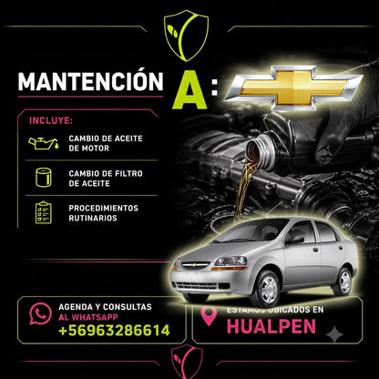 MANTENCION A CHEVROLET AVEO REPUESTOS ALTERNATIVOS