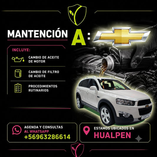 MANTENCION A CHEVROLET CAPTIVA REPUESTOS ALTERNATIVOS