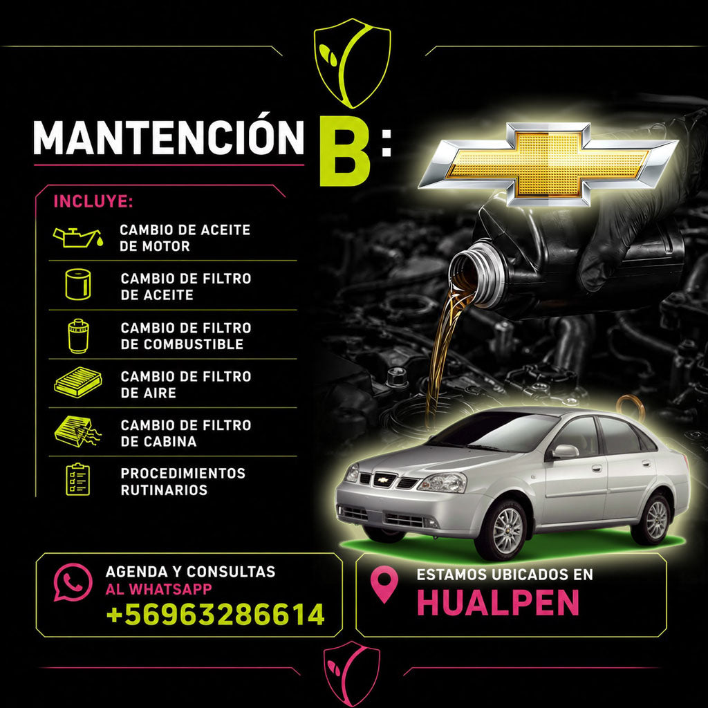 MANTENCION B CHEVROLET OPTRA REPUESTOS ALTERNATIVOS