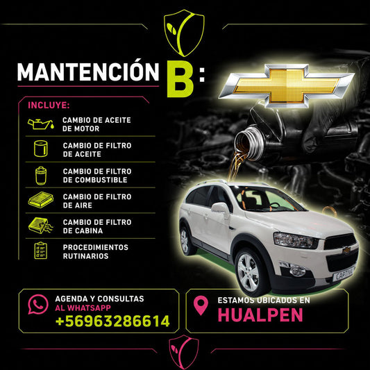 MANTENCION B CHEVROLET CAPTIVA REPUESTOS ALTERNATIVOS