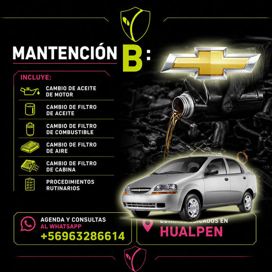 MANTENCION B CHEVROLET AVEO REPUESTOS ALTERNATIVOS