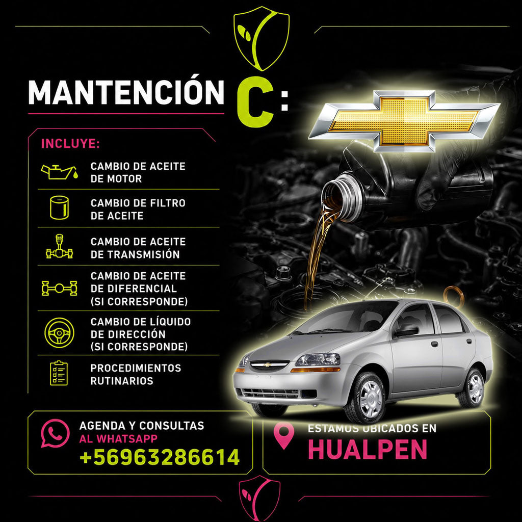MANTENCION C CHEVROLET AVEO REPUESTOS ALTERNATIVOS