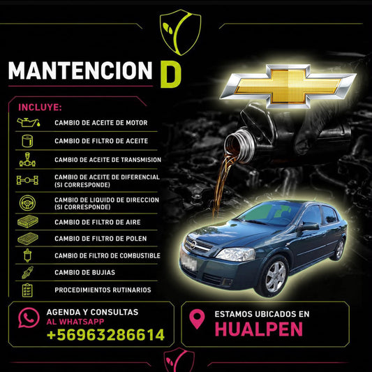 MANTENCION D CHEVROLET ASTRA REPUESTOS ALTERNATIVOS