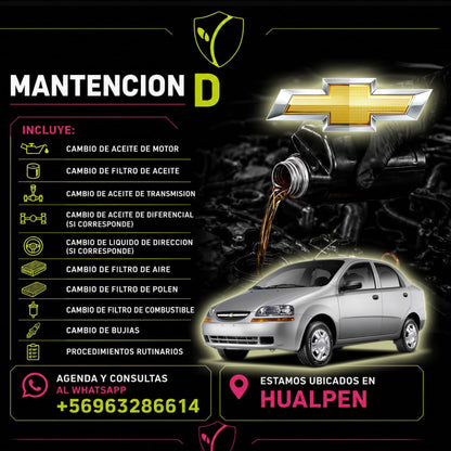 MANTENCION D CHEVROLET AVEO REPUESTOS ALTERNATIVOS
