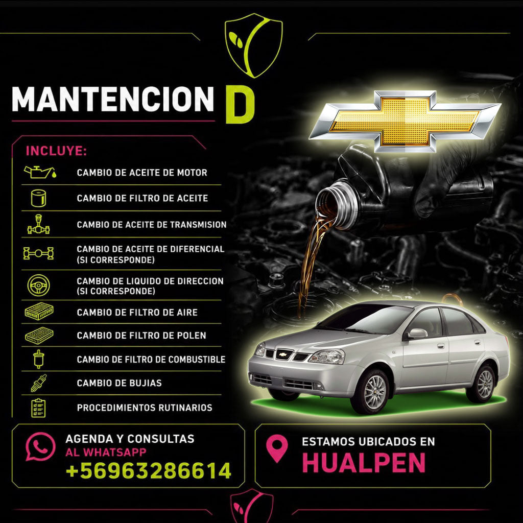MANTENCION D CHEVROLET OPTRA REPUESTOS ALTERNATIVOS
