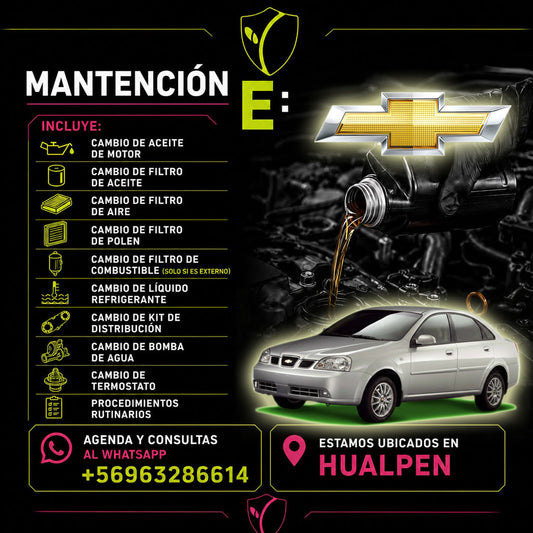 MANTENCION E CHEVROLET OPTRA REPUESTOS ALTERNATIVOS
