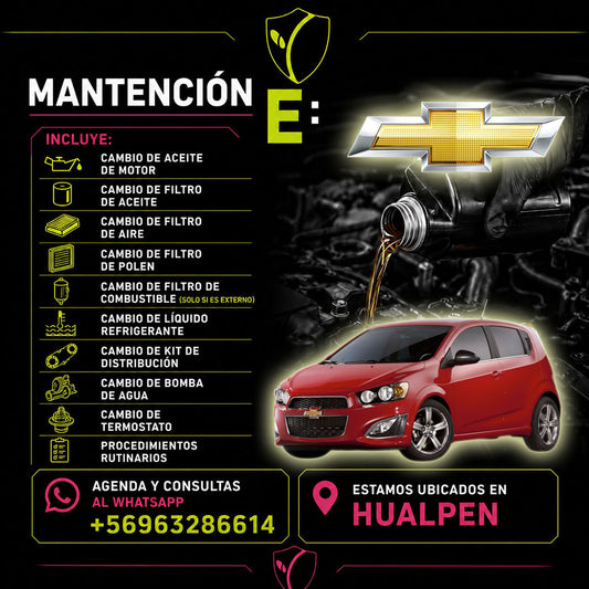MANTENCION E CHEVROLET SONIC REPUESTOS ALTERNATIVOS
