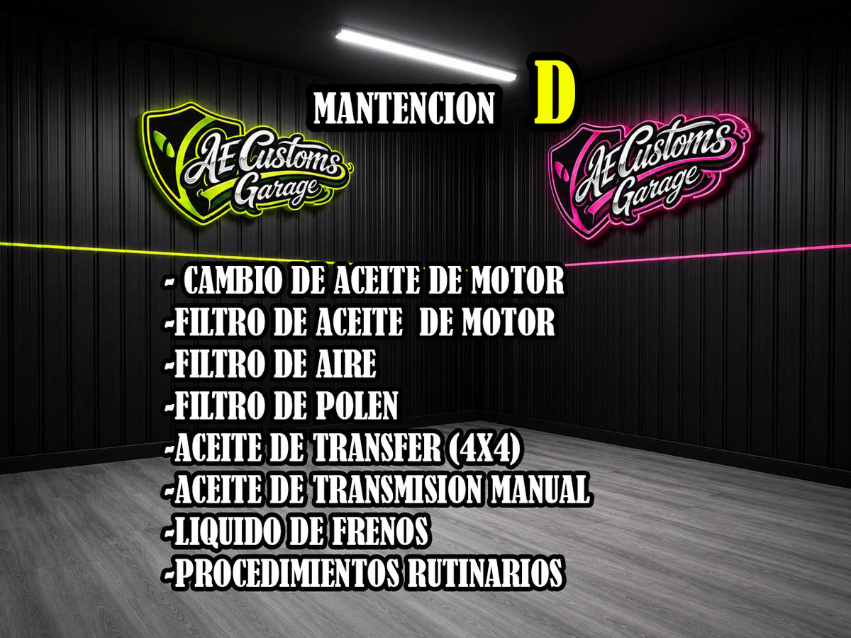 MANTENCION POR KILOMETRAJE PICKUP DIESEL / FURGONES CON CORREA DE DISTRIBUCION