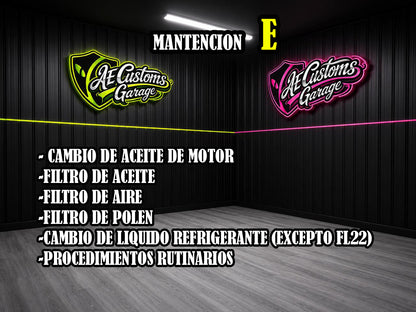 MANTENCION  POR KILOMETRAJE MAZDA 2.0 Y 2.5