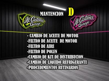 MANTENCION POR KILOMETRAJE PICKUP DIESEL / FURGONES CON CORREA DE DISTRIBUCION