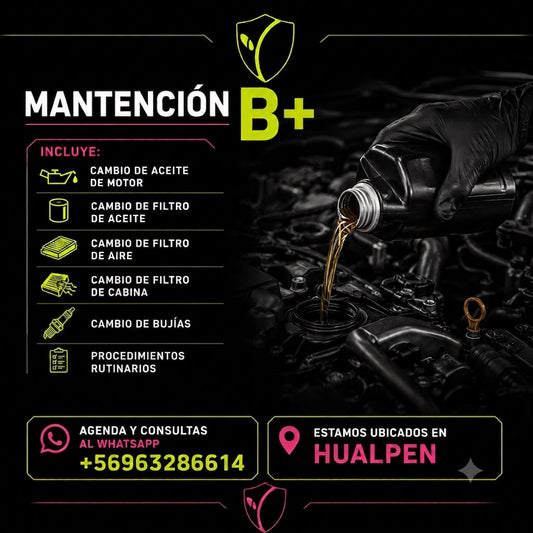 MANTENCION B + CAMBIO DE BUJIAS | SOLO MANO DE OBRA | AUTOMOVILES Y SUV (VER MODELOS EN LA DESCRIPCION)